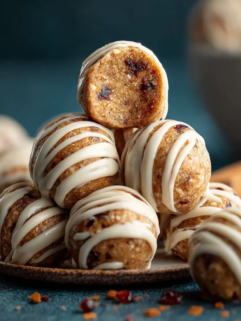No-Bake Cinnamon Roll Protein Bites First Image