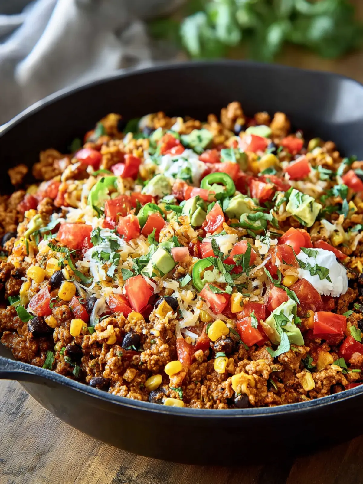 Turkey Taco Skillet, Easy 20-Minute High Protein Meal First Image