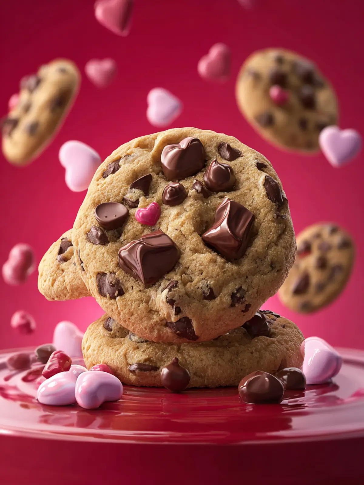 Valentine’s Day Chocolate Chip Cookies Recipe First Image