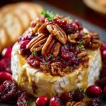 Easy Cranberry Pecan Baked Brie First Image