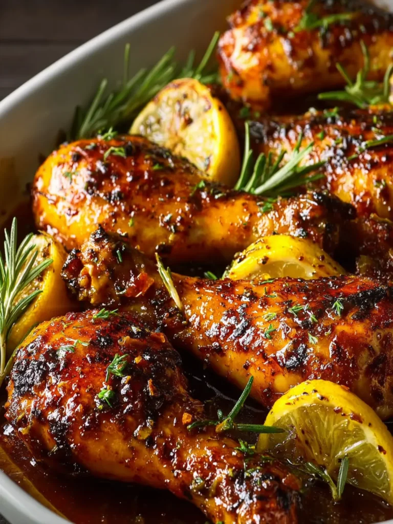 southern baked maple citrus chicken legs First Image