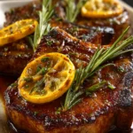 lemon rosemary beef chops First Image