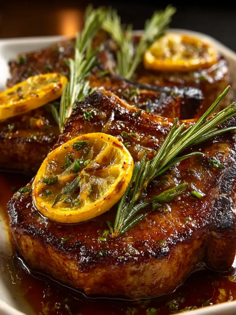 lemon rosemary beef chops First Image