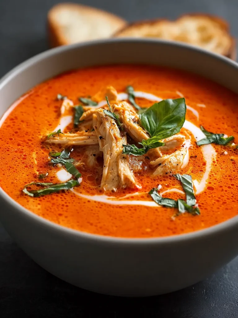 Creamy Tomato Basil Chicken Soup First Image