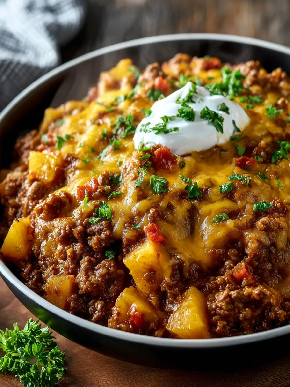 Slow Cooker Cowboy Casserole First Image