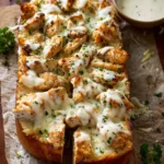 Chicken Alfredo Garlic Bread First Image