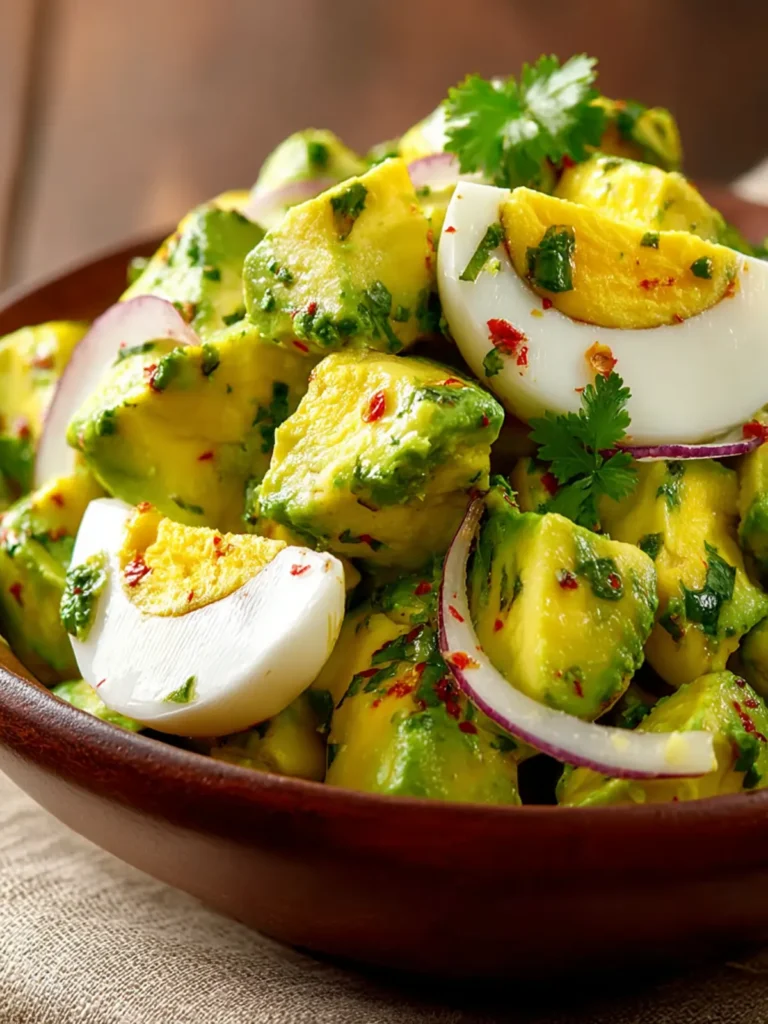 Healthy Avocado and Hard-Boiled Egg Salad First Image