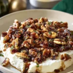 Whipped Goat Cheese Dip with Pecan Date Topping First Image