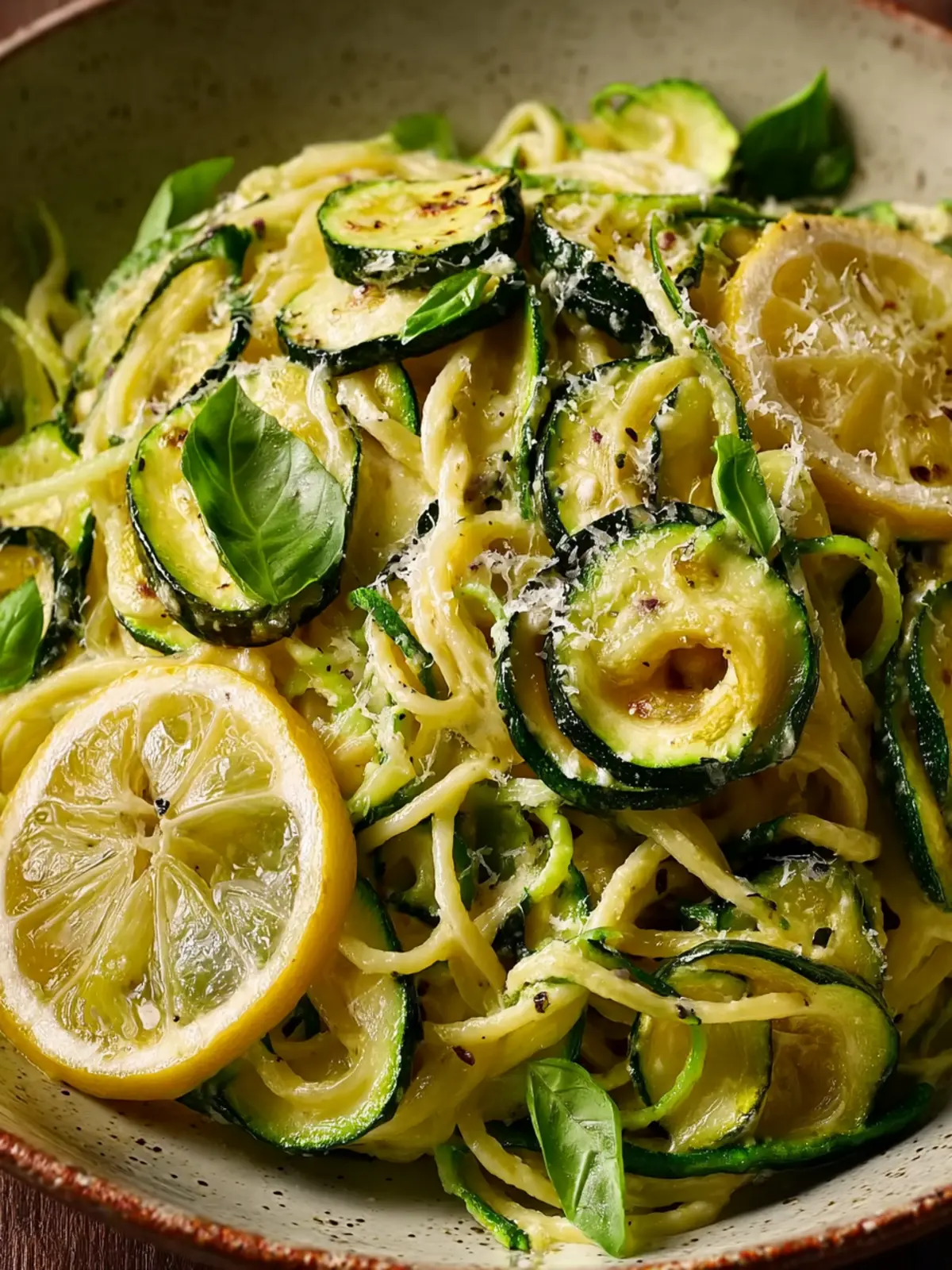 Creamy Zucchini Lemon Pasta First Image