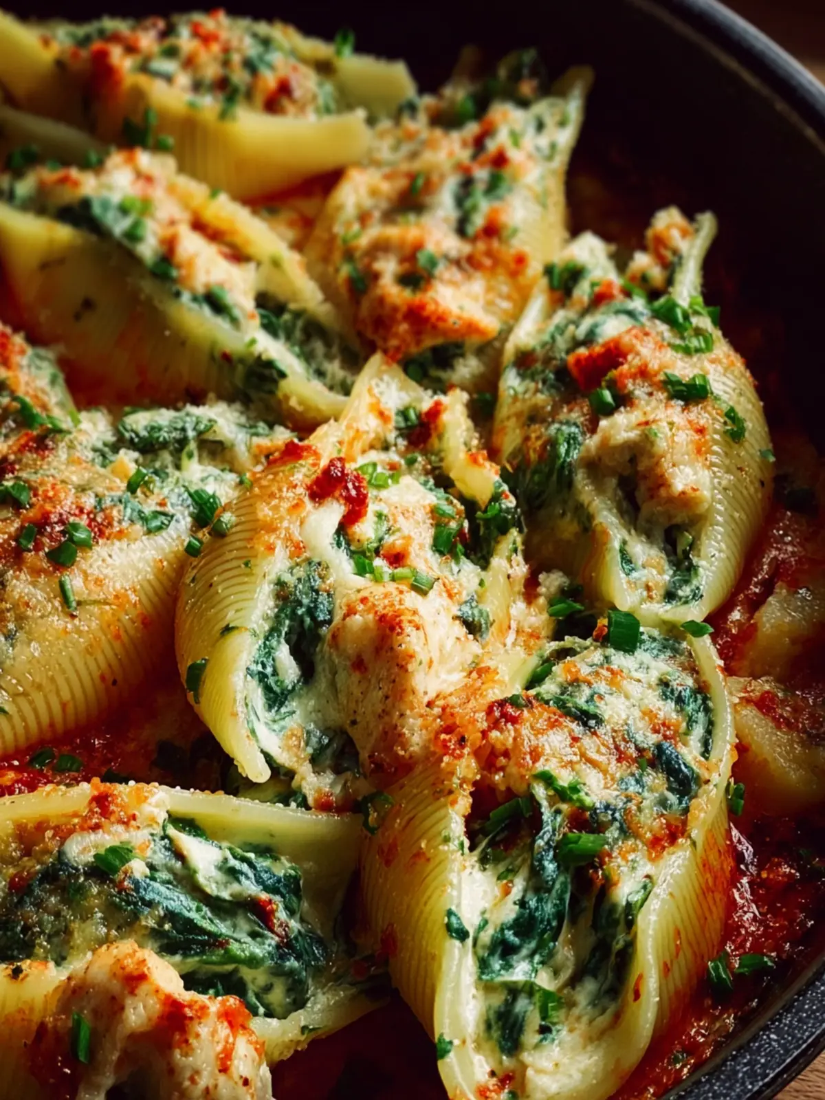 Creamy Garlic Chicken & Spinach Stuffed Shells First Image