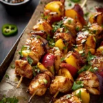 Jalapeno Peach Chicken Skewers First Image
