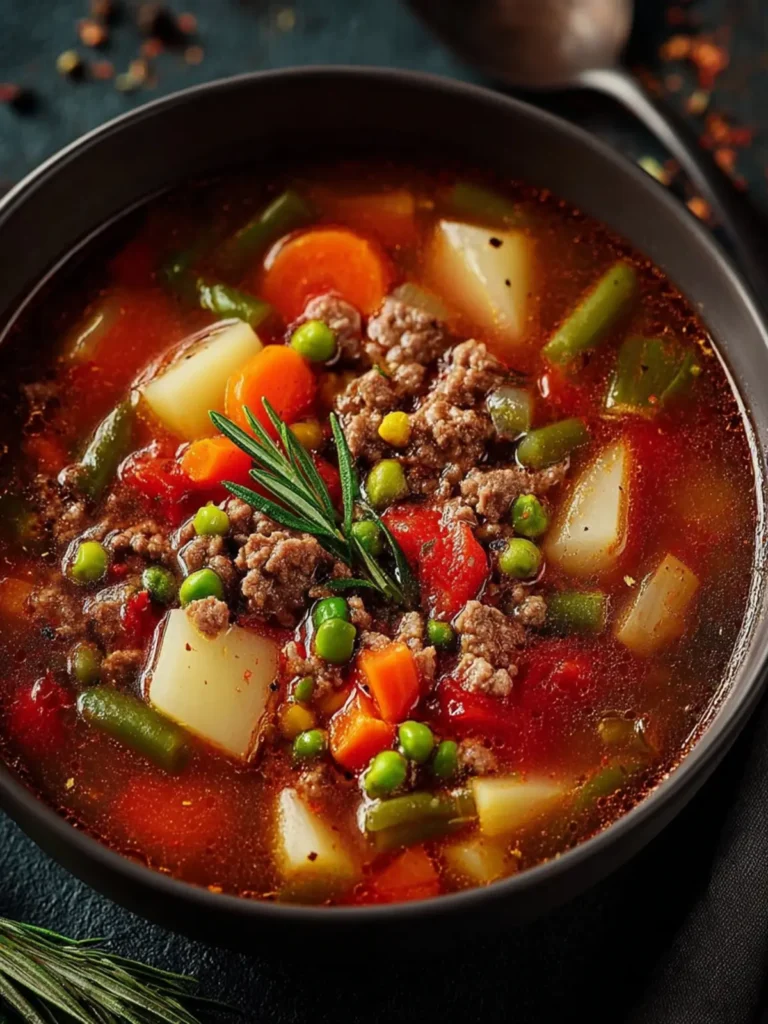 Classic Ground Beef Soup First Image