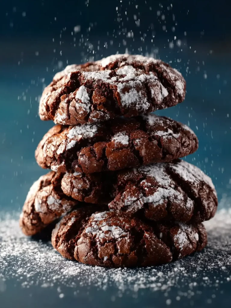Flourless Chocolate Crinkle Cookies First Image