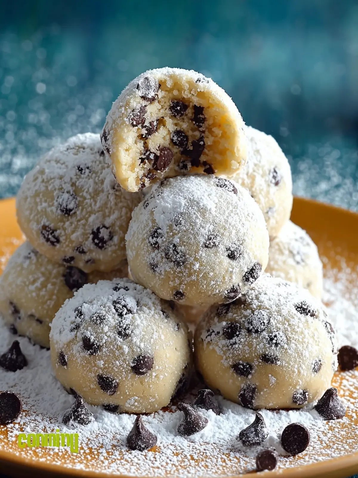 Chocolate Chip Snowball Cookies First Image