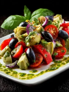 Antipasto Artichoke Salad with Basil Vinaigrette First Image
