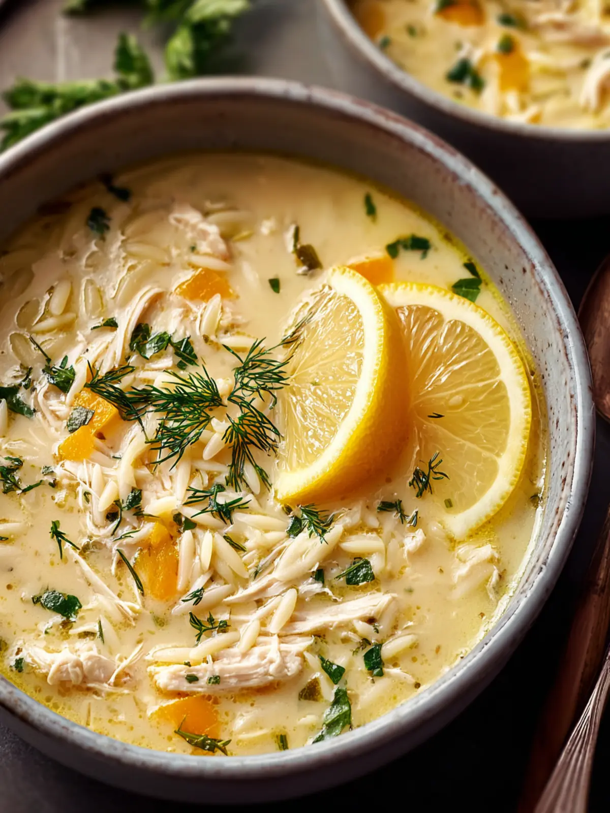 Avgolemono Soup with Orzo First Image